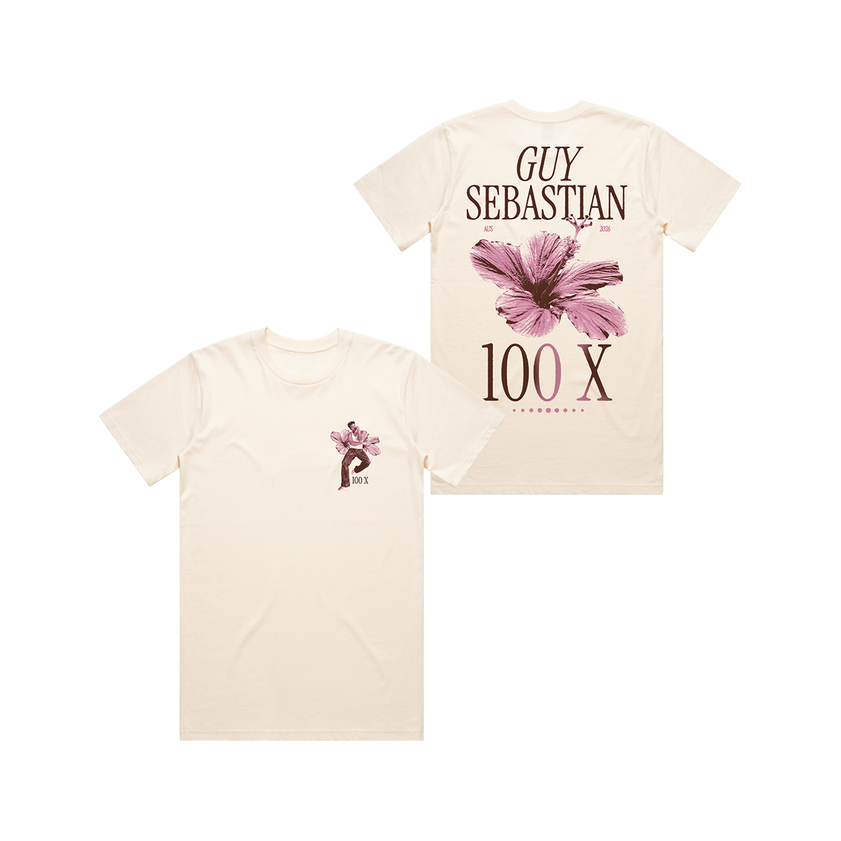 100x Hibiscus Youth Ecru Tee