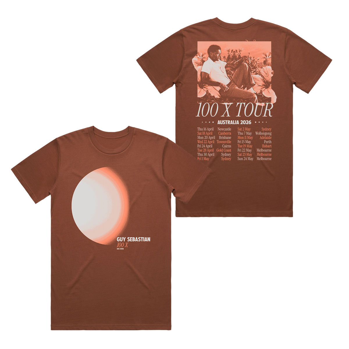 100x Orb Tour Tan Tee