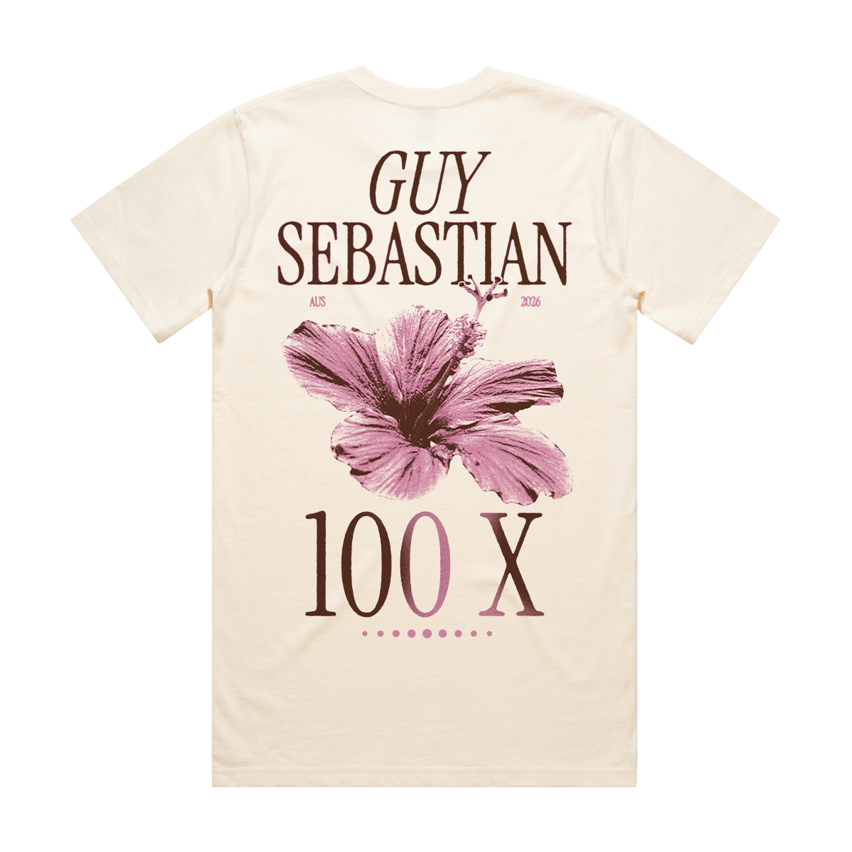 100x Hibiscus Ecru Tee
