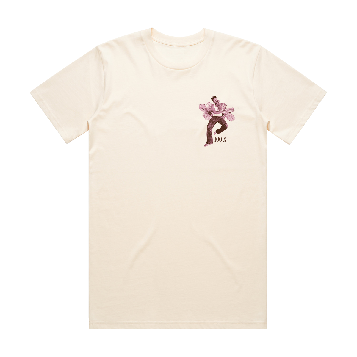 100x Hibiscus Ecru Tee