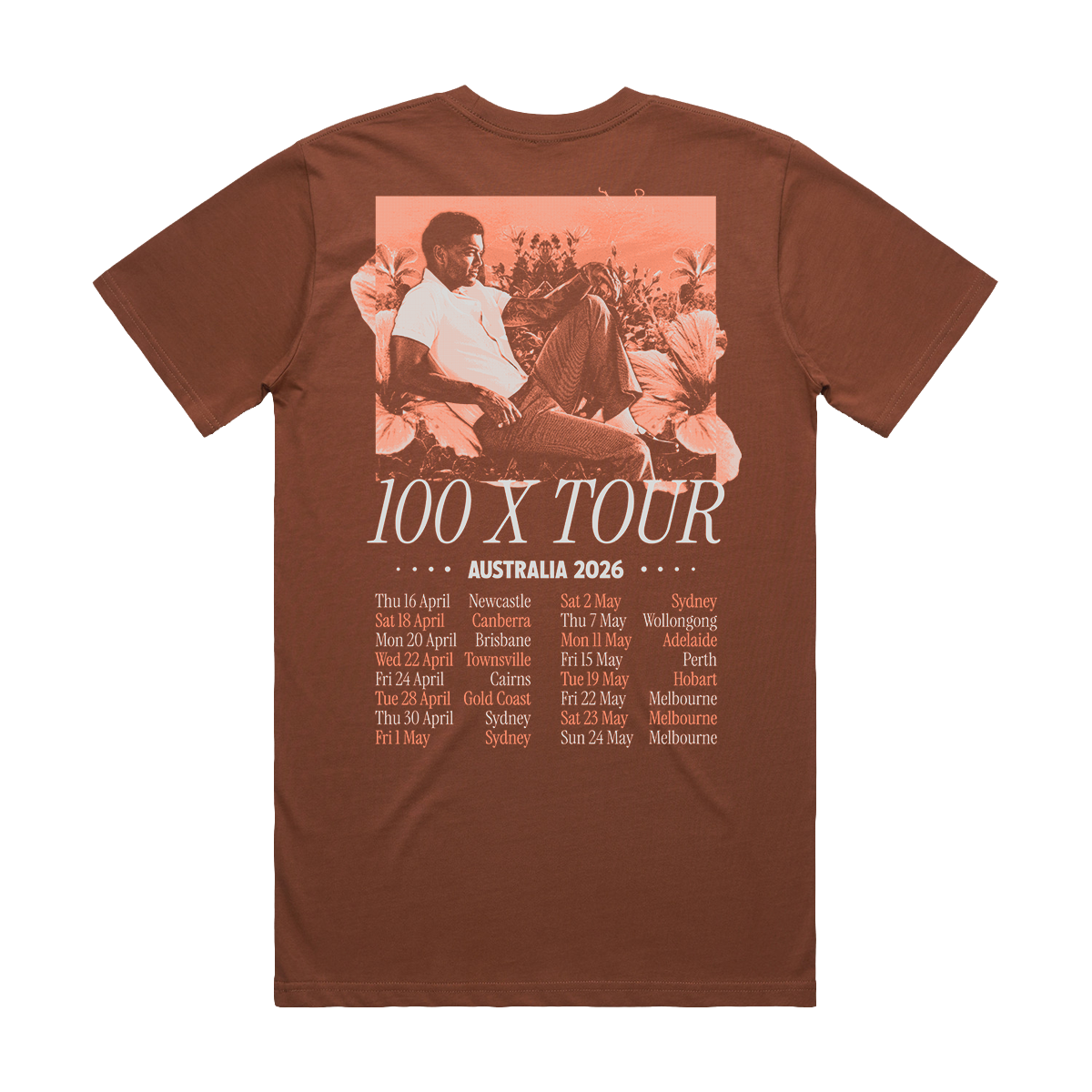 100x Orb Tour Tan Tee